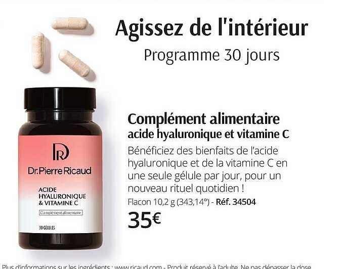 complément alimentaire acide hyaluronique et vitamine c