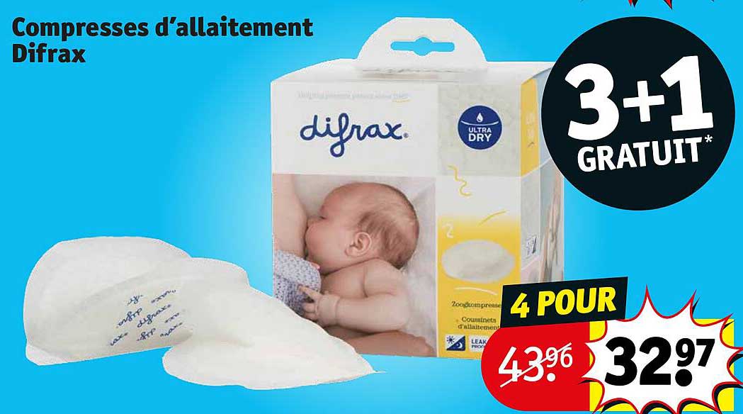 compresses d'allaitement difrax