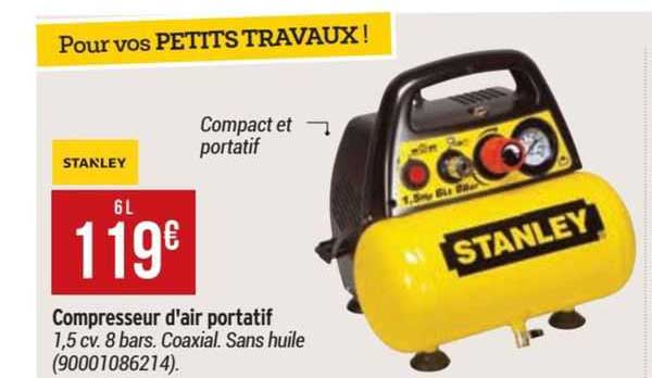 compresseur d'air portatif stanley