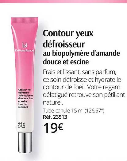 contour yeux défroisseur au biopolymère d'amande douce et escine