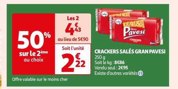 crackers salés gran pavesi