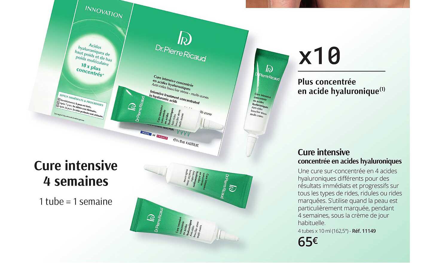 cure intensive concentrée en acides hyaluroniques