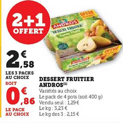 Dessert Fruitier Andros