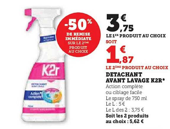 Détachant Avant Lavage K2r