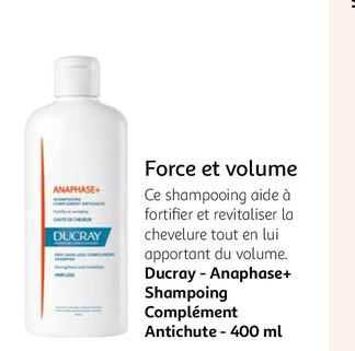 ducray - anaphase+ shampoing complément antichute - 400 ml
