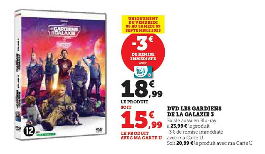 dvd les gardiens de la galaxie 3
