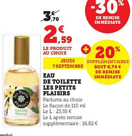 eau de toilette les petits plaisirs