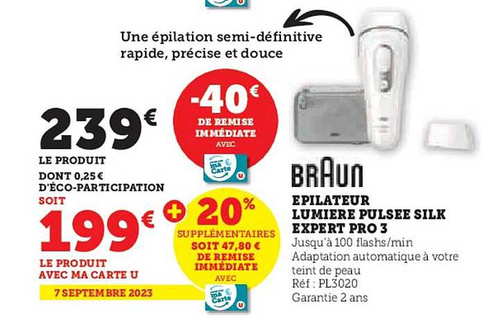 épilateur Lumière Pulsée Silk Expert Pro 3 Braun