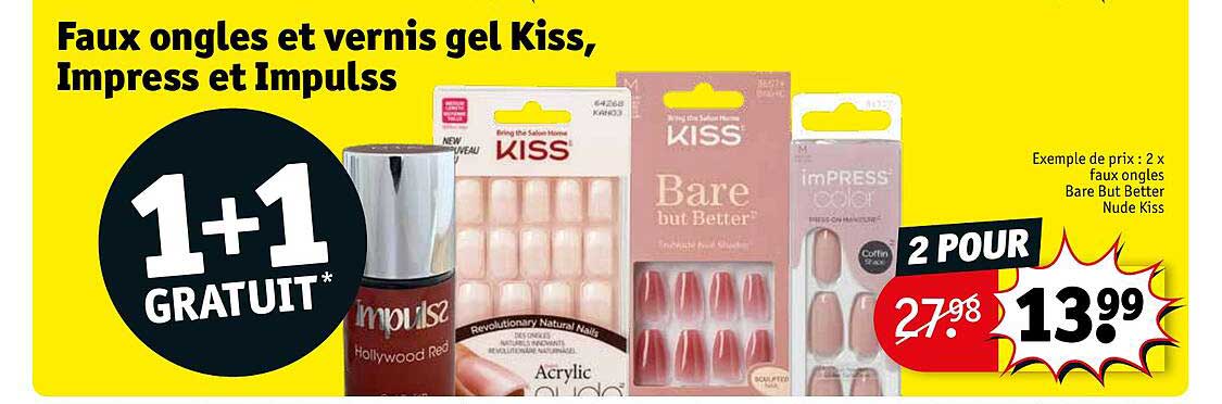 Faux Ongles Et Vernis Gel Kiss, Impress Et Impulss
