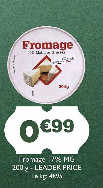Fromage 17% Mg - Leader Price