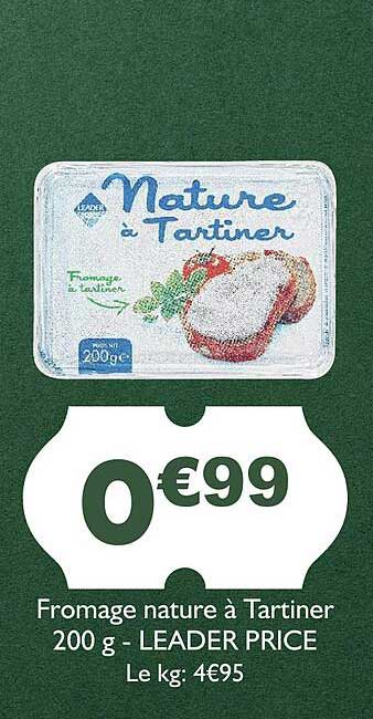 Fromage Nature à Tartiner - Leader Price