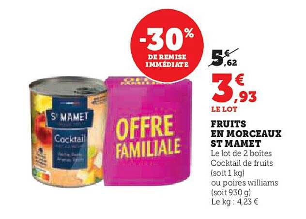 Fruits En Morceaux St Mamet