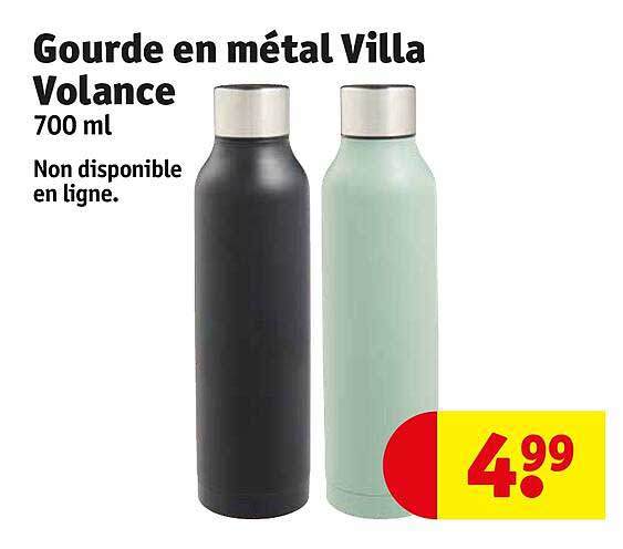 gourde en métal villa volance