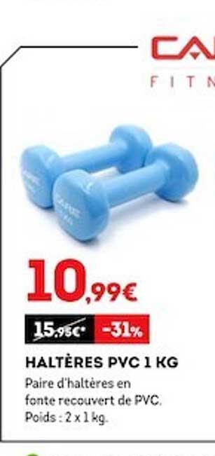 haltères pvc 1 kg