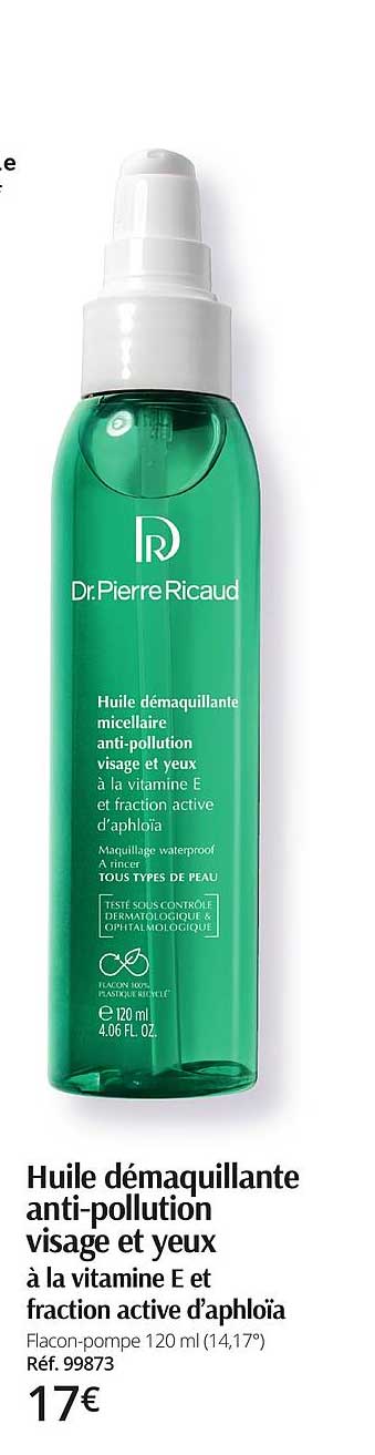 huile démaquillante anti-pollution visage et yeux