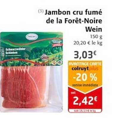 Jambon Cru Fumé De La Forêt-noire Wein