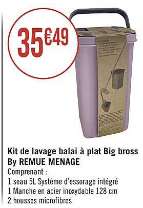 kit de lavage balai à plat big bross by remue ménage