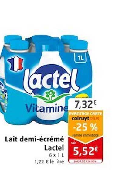 lait demi-écrémé lactel