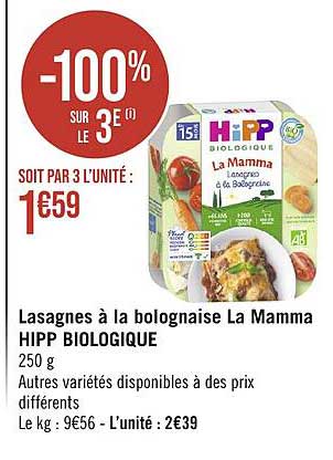 lasagnes à la bolognaise la mamma hipp biologique