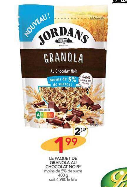 Le Paquet De Granola Au Chocolat Noir Jordans