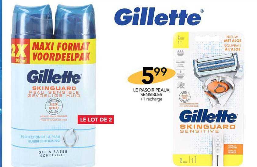 le rasoir peaux sensibles gillette
