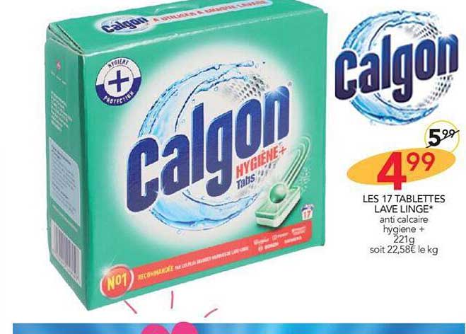les 17 tablettes lave linge calgon