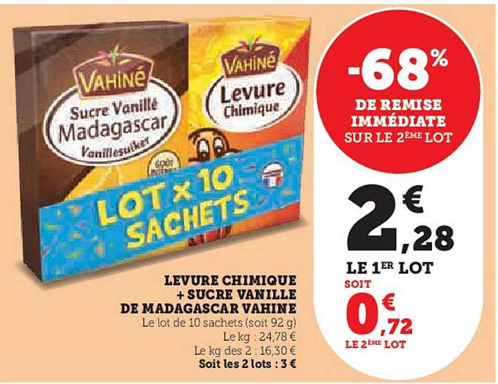 Levure Chimique + Sucre Vanillé De Madagascar Vahiné
