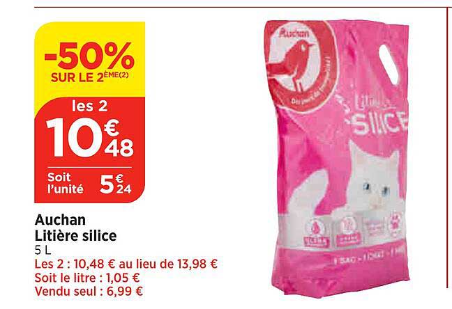 Litière Silice Auchan