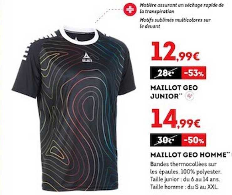 Maillot Geo Junior, Maillot Geo Homme Select