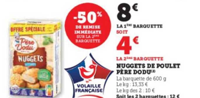 nuggets de poulet père dodu