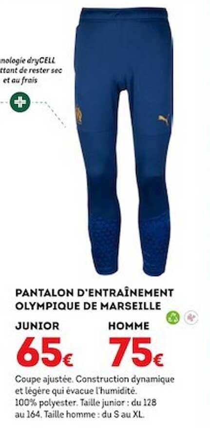 pantalon d'entraînement olympique de marseille