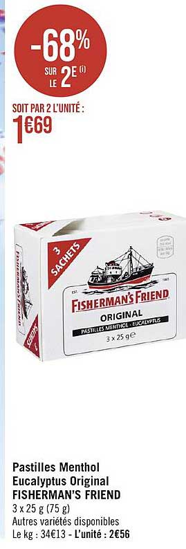passtilles menthol eucalyptus original fisherman's friend