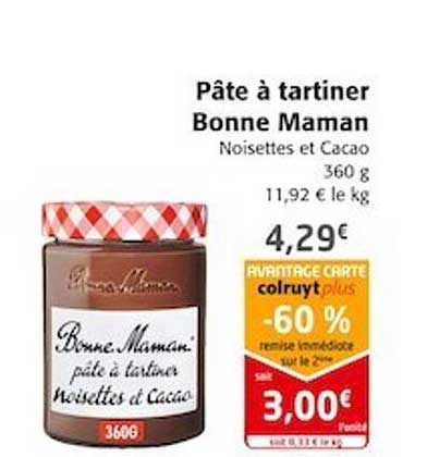 pâte à tartiner bonne maman