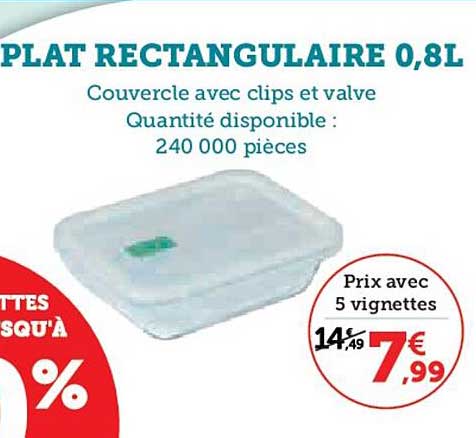 plat rectangulaire 0,8l