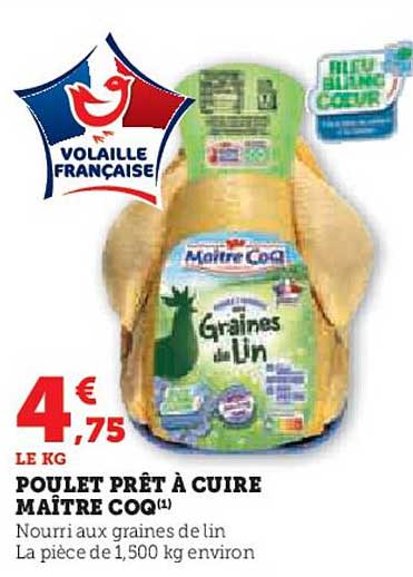 poulet prêt à cuire maître coq