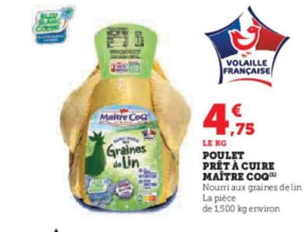 poulet prêt à cuire maître coq