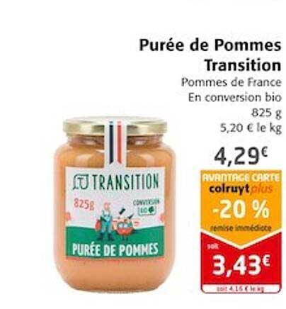 purée de pommes transition