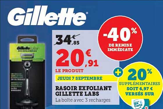 rasoir exfoliant gillette labs