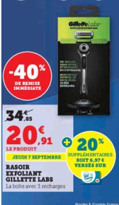 rasoir exfoliant gillette labs