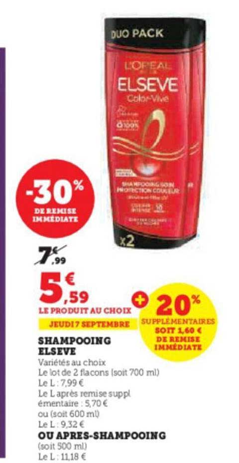 Shampooing Elseve Ou Après-shampooing L'oréal Paris