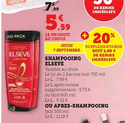 shampooing elseve ou après-shampooing