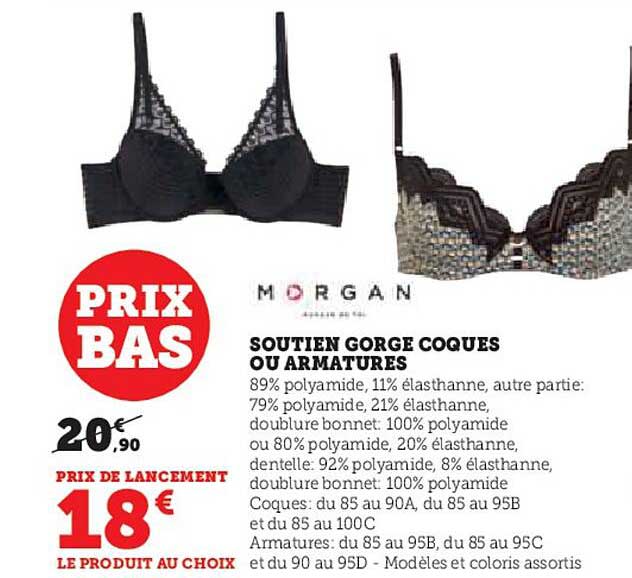 soutien gorge coques ou armatures morgan