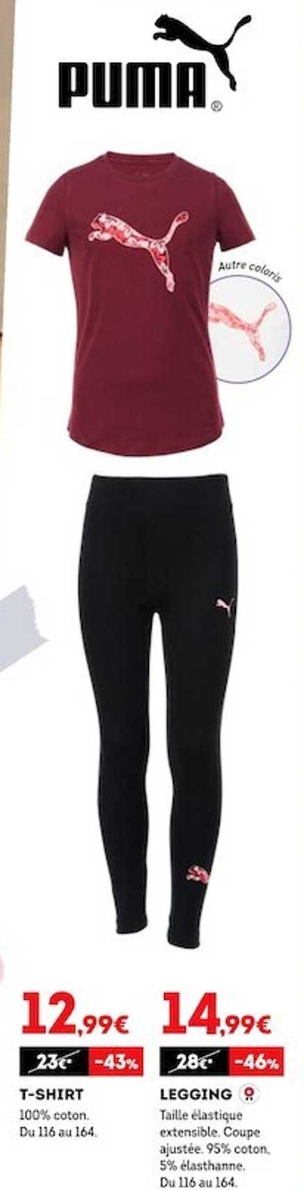 t-shirt, legging puma