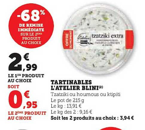 tartinables l'atelier blini