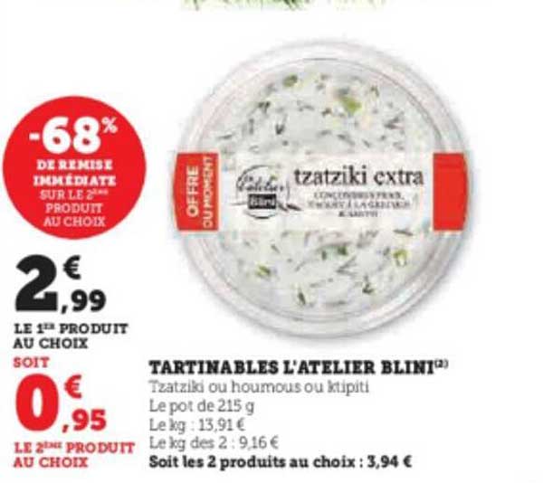 tartinables l'atelier blini