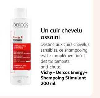vichy - dercos energy+ shampoing stimulant 200 ml