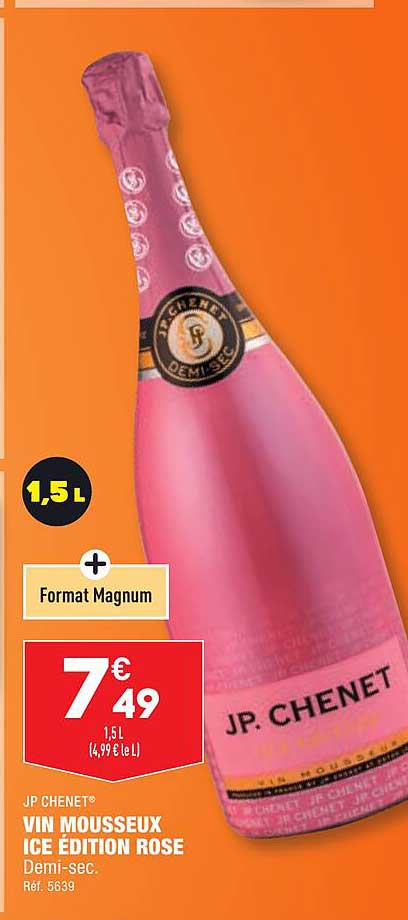 vin mousseux ice édition rose jp chenet