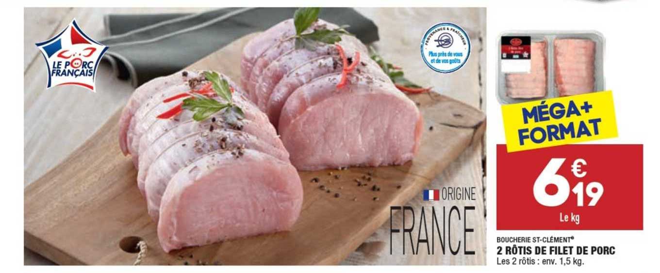 2 rôtis de filet de poulet boucherie st-clément®
