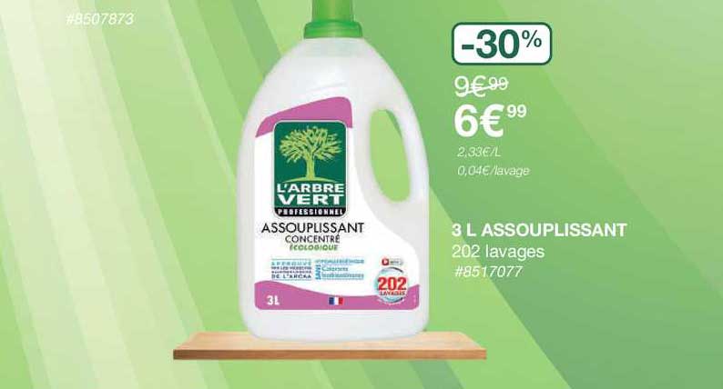 3 l assouplissant l'arbre vert