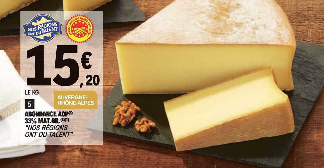 abondance aop 33% mat. gr. "nos régions ont du talent"